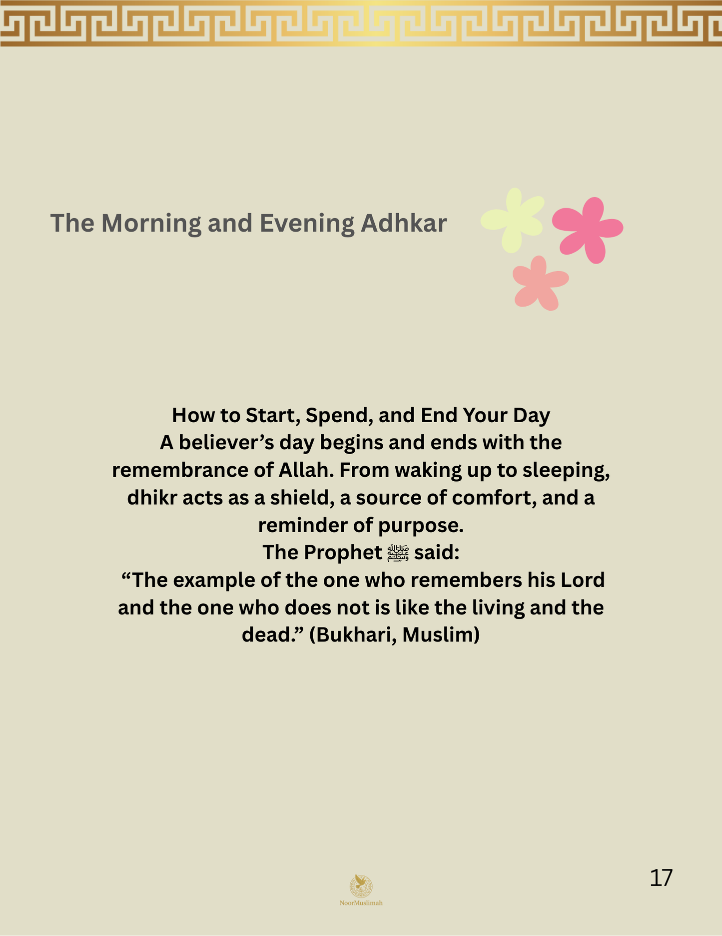 44 Pages Printable eBook NoorMuslimah Dhikr Guide