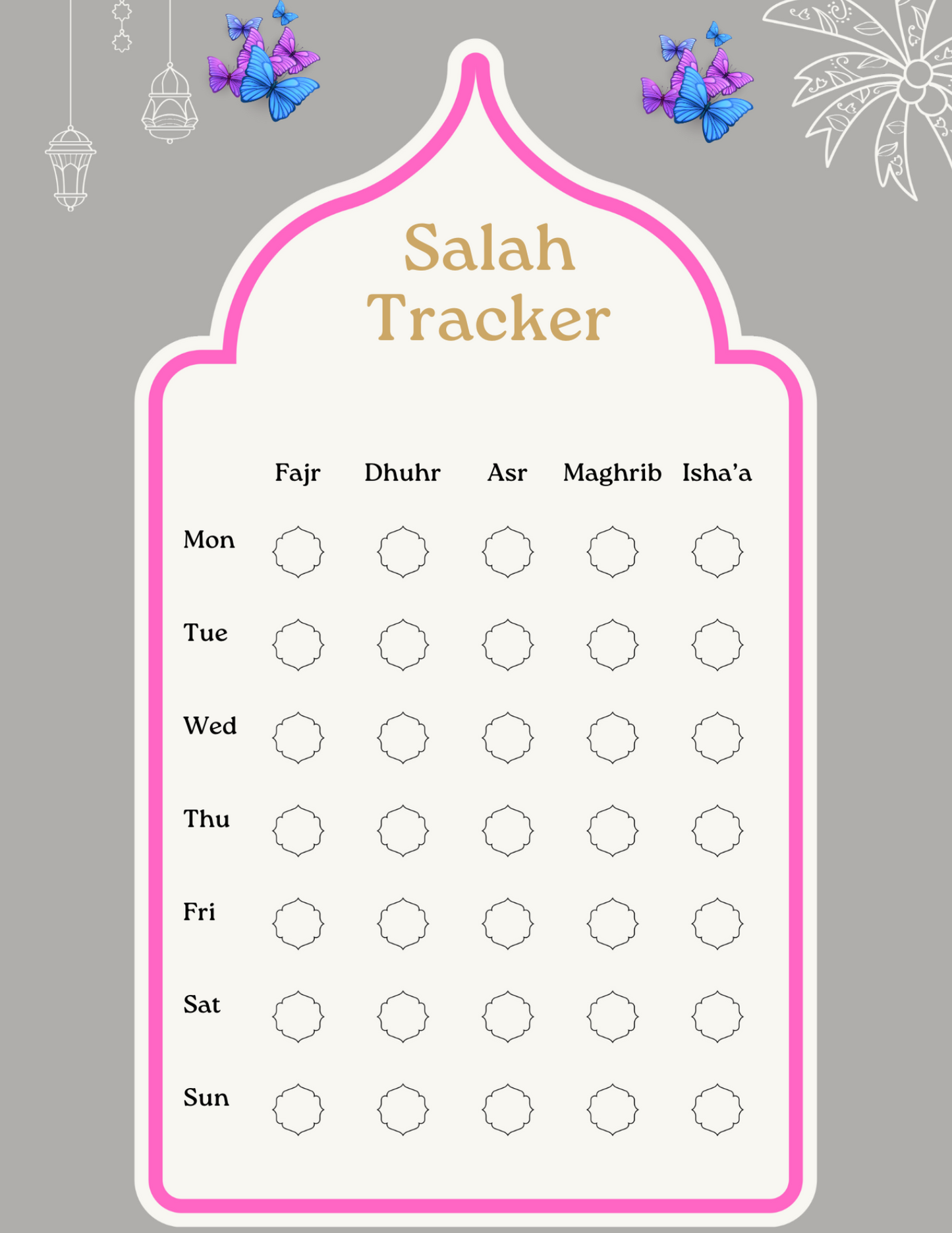 Ramadan Coloring Book & Tracker Printables Bundle