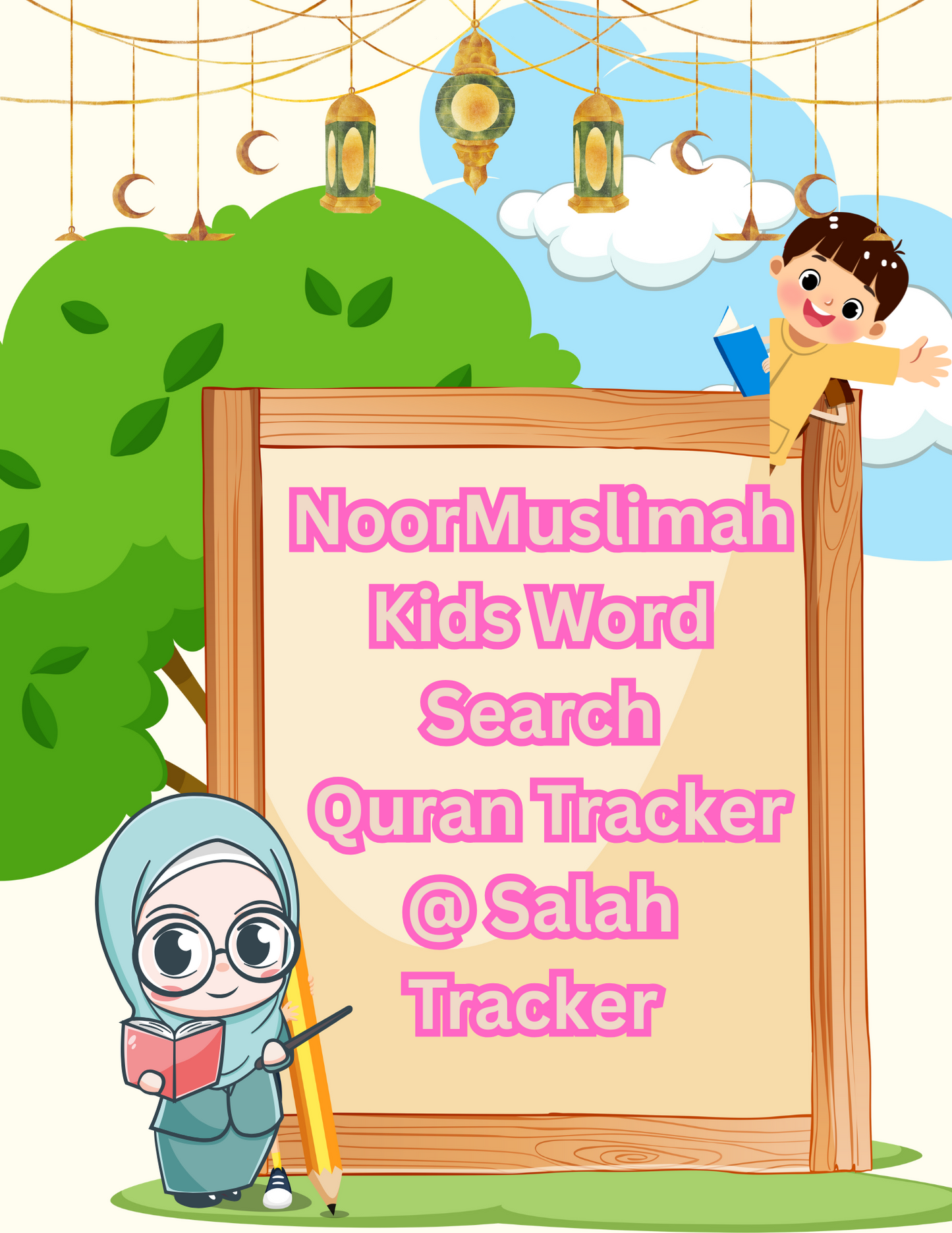 13 Pages NoorMuslimah Kids Word Search Quran Tracker @ Salah Tracker