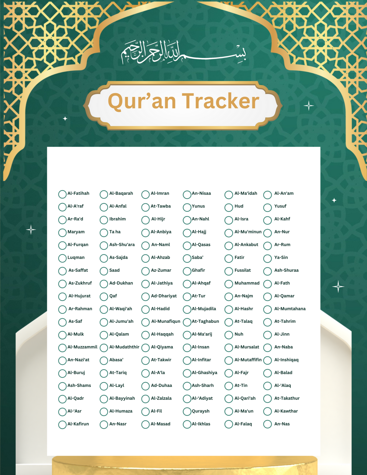 Ramadan Coloring Book & Tracker Printables Bundle