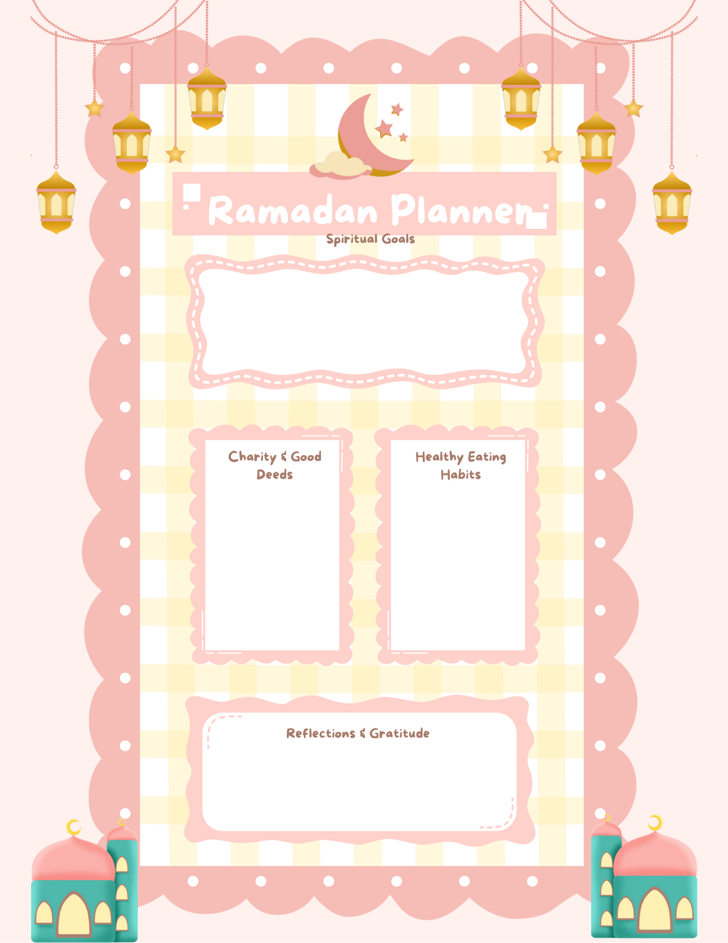 Ramadan Coloring Book & Tracker Printables Bundle