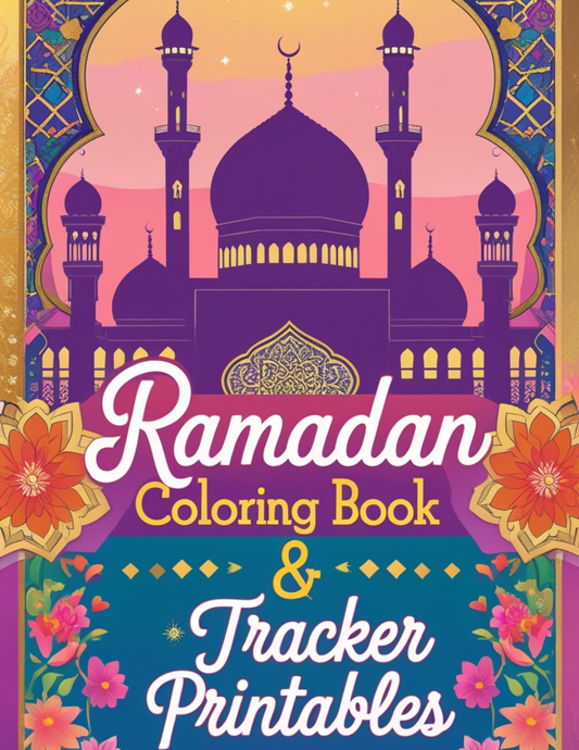 Ramadan Coloring Book & Tracker Printables Bundle